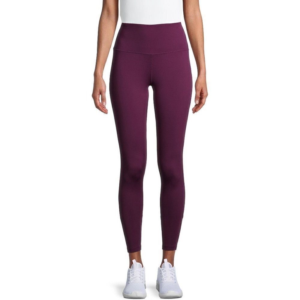 Apana Plum Purple Open Cut Out Back 7/8 Athletic Leggings XS